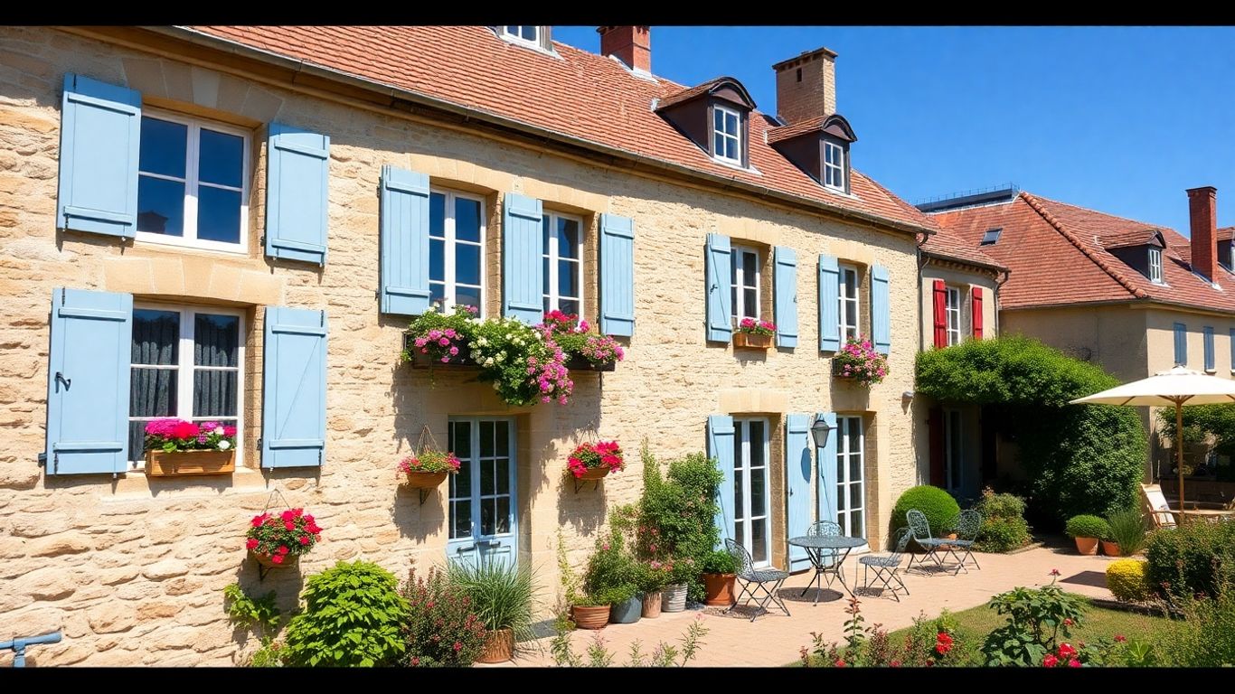 Charming French guesthouse with flower-filled garden