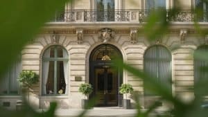 Elegant facade of Hotel Victor Hugo Paris Kléber.