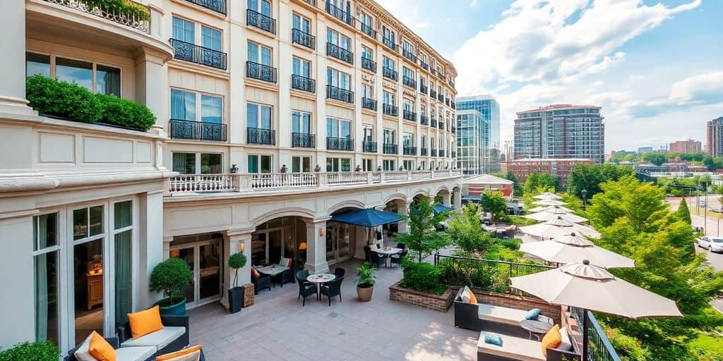 Luxurious hotel in Baltimore with elegant architecture.