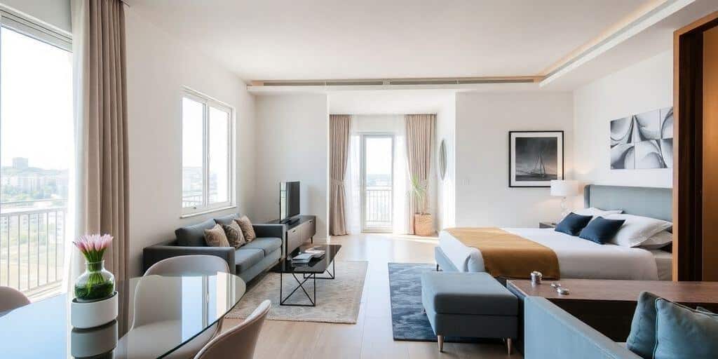 Stylish Santa Margarita apartment interior with modern furnishings.