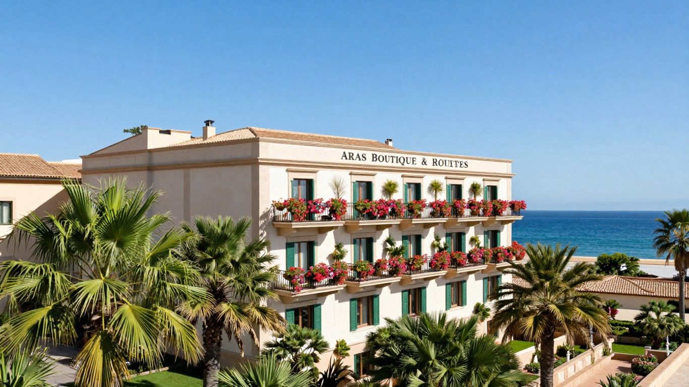 Aras Boutique Hotel & Suites, Sardinia, with sea view.