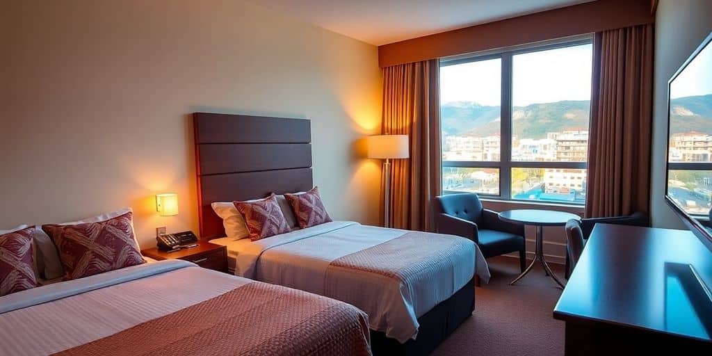 Cozy hotel room suitable for a budget-friendly stay.